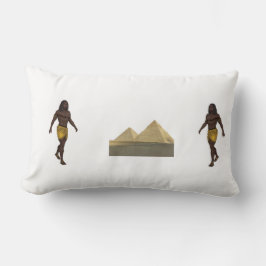 “Egyptian Guardians Pillow | Ancient Pyramids & Ki ランバークッション