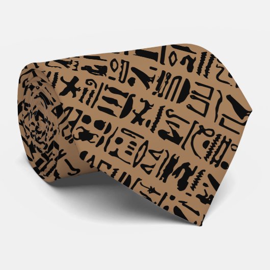 Egyptian Hieroglyph Neck Tie ネクタイ (ロール)