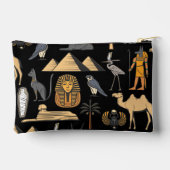  Egyptian Hieroglyphic Symbol Pattern Background   アクセサリーポーチ (裏面)