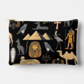  Egyptian Hieroglyphic Symbol Pattern Background   アクセサリーポーチ (正面)
