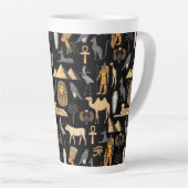  Egyptian Hieroglyphic Symbol Pattern Background   カフェラテマグ (右アングル)