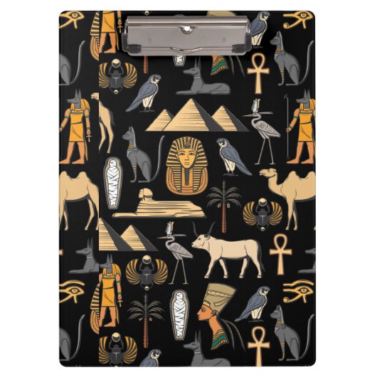  Egyptian Hieroglyphic Symbol Pattern Background   クリップボード (正面)