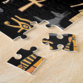  Egyptian Hieroglyphic Symbol Pattern Background   ジグソーパズル (側面)