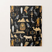  Egyptian Hieroglyphic Symbol Pattern Background   ジグソーパズル (縦)