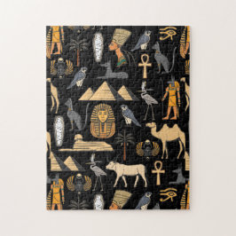  Egyptian Hieroglyphic Symbol Pattern Background   ジグソーパズル