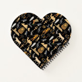  Egyptian Hieroglyphic Symbol Pattern Background   ノートブック (裏面)