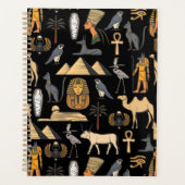  Egyptian Hieroglyphic Symbol Pattern Background   プランナー手帳 (正面)