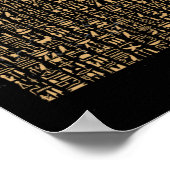 Egyptian Hieroglyphics Egypt Pyramid ポスター (角)
