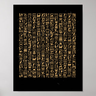 Egyptian Hieroglyphics Egypt Pyramid ポスター