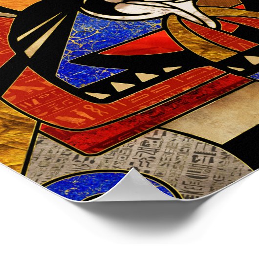 Egyptian Horus Geometric Abstract ポスター (角)