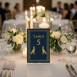 Egyptian Horus & Hieroglyphs – Editable テーブルナンバー