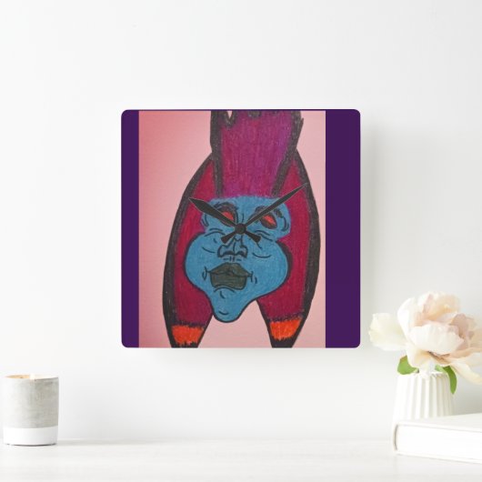 Egyptian Inspired Horror Theme Mummy スクエア壁時計 (ホーム)