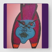 Egyptian Inspired Horror Theme Mummy スクエア壁時計 (正面)