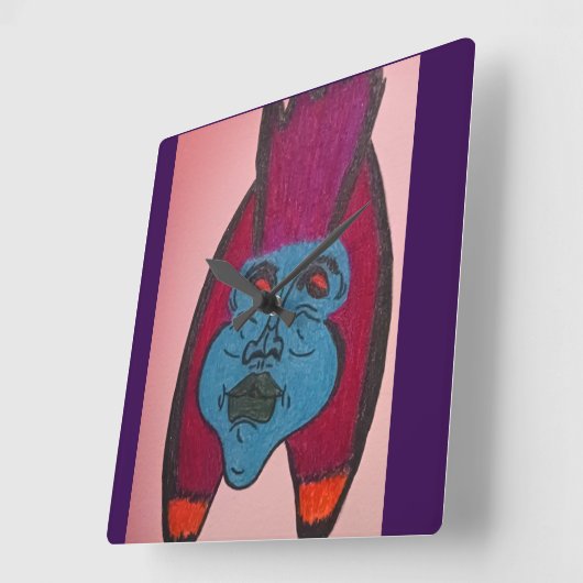 Egyptian Inspired Horror Theme Mummy スクエア壁時計 (傾斜)