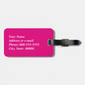 Egyptian Mau Cat -明るい赤紫色ピンク ラゲッジタグ (裏面横)