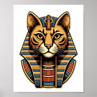 Egyptian Pharaoh Cat Poster – Ancient Egypt Wall A ポスター