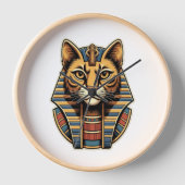 Egyptian Pharaoh Cat Wall Clock 壁時計 (正面)