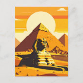 Egyptian Pyramids and Sphinx Vintage ポストカード (正面)
