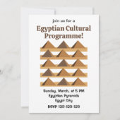 Egyptian Pyramids Pattern Cultural Programme  招待状 (正面)
