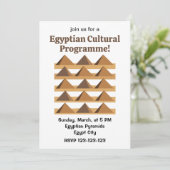 Egyptian Pyramids Pattern Cultural Programme  招待状 (スタンド正面)