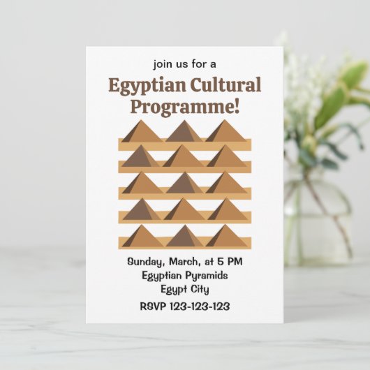 Egyptian Pyramids Pattern Cultural Programme  招待状 (スタンド正面)