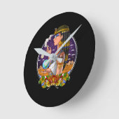 Egyptian Queen Cleopatra ラウンド壁時計 (傾斜)