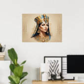 Egyptian Queen Wall Art – The Spirit of Ancient ポスター (ホームオフィス)