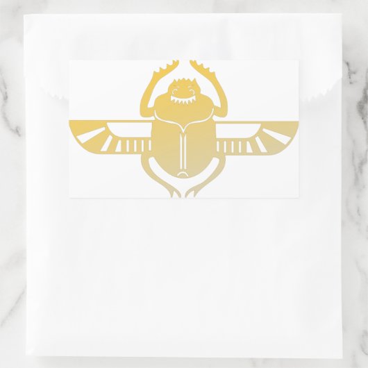 Egyptian scarab beetle. 長方形シール (バッグ)
