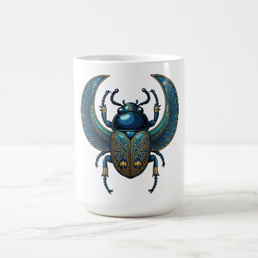 Egyptian Scarab Symbol - Scarab Pharaonic Design  コーヒーマグカップ (中央)