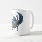 Egyptian Scarab Symbol - Scarab Pharaonic Design  コーヒーマグカップ (正面右)