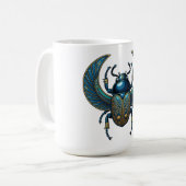 Egyptian Scarab Symbol - Scarab Pharaonic Design  コーヒーマグカップ (正面左)