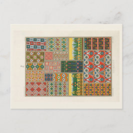 Egyptian textiles and patterns postcard ポストカード