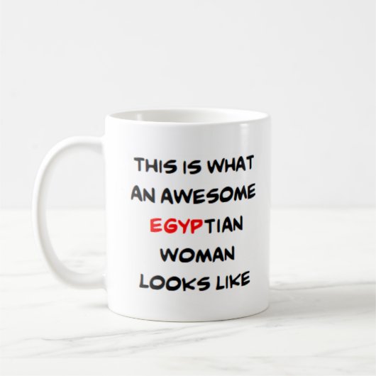 egyptian woman, awesome コーヒーマグカップ (左)