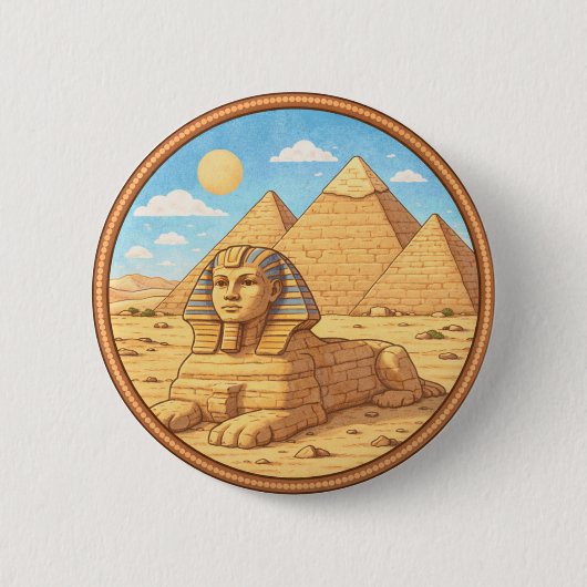Egypt's Sphinx 缶バッジ (正面)