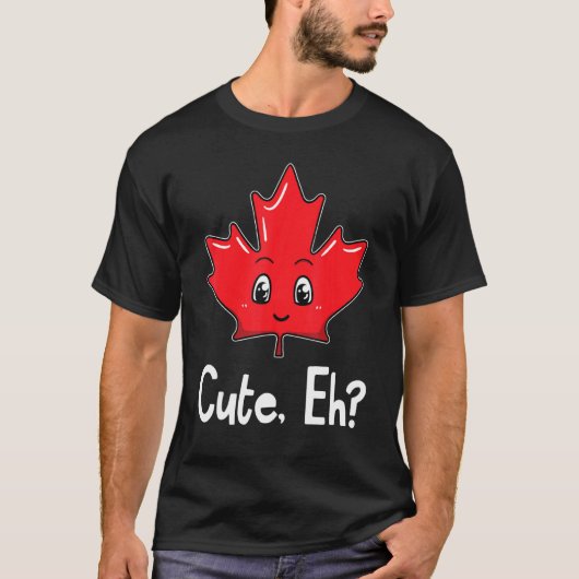 Ehカナダ国旗メープルリーフおもしろいカナダ土産 Tシャツ (正面)