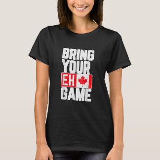 Ehゲームのカナダ国旗を持って来る Tシャツ