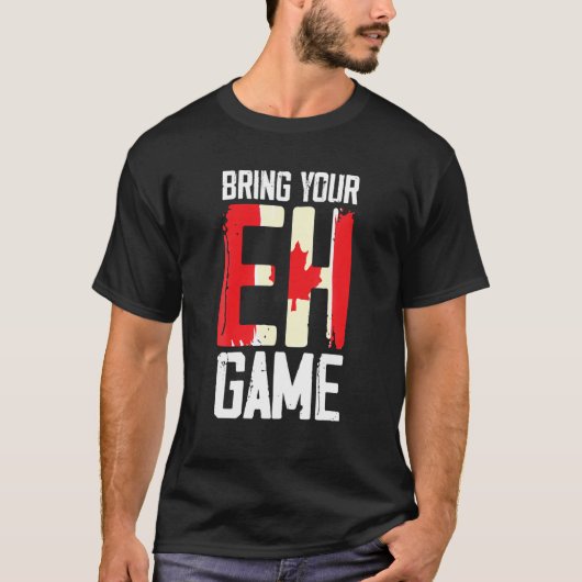 EHゲームをカナダおもしろいのカナダへ Tシャツ (正面)
