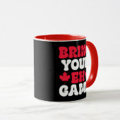 Ehゲームを持って来るカナダ国旗カナダ マグカップ (正面右)