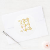 EHモノグラムまたはHEモノグラムシール ラウンドシール (封筒)