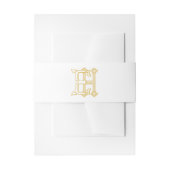 EHモノグラムまたはHEモノグラムベリーバンド 招待状ベリーバンド (正面例)