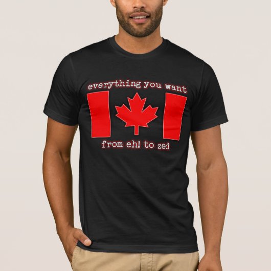 Eh! から Zed カナダシャツ カナダの誇り Tシャツ (正面)