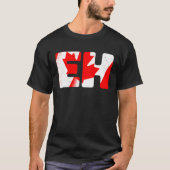 Eh Canadian クール Slang Expression Canada Maple Lea Tシャツ (正面)