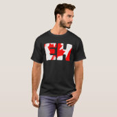Eh Canadian クール Slang Expression Canada Maple Lea Tシャツ (正面フル)
