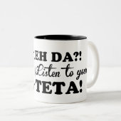 EH DAか。! あなたのTETAに聞いて下さい! ツートーンマグカップ (正面右)