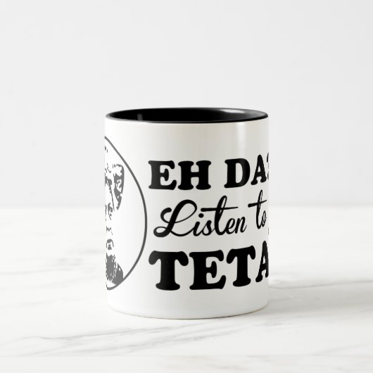 EH DAか。! あなたのTETAに聞いて下さい! ツートーンマグカップ (中央)
