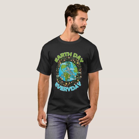 Eh Day Everyday World Global Peace Environt Tシャツ (正面フル)