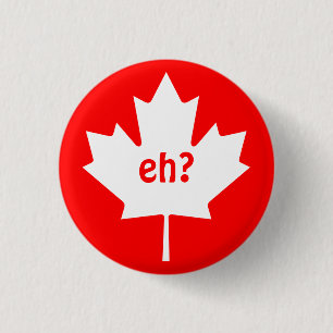 Eh on Canadian Maple Leafシンボルボタン 缶バッジ