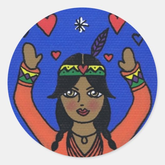 Ehawee propage l'amour （シール） ラウンドシール (正面)