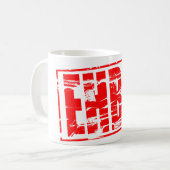 EHBO red rubber stamp コーヒーマグカップ (正面左)