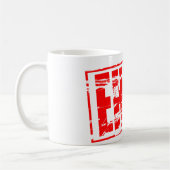EHBO red rubber stamp コーヒーマグカップ (左)